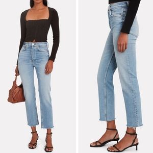 Redone 70s Stove Pipe Light Stone Jean High Rise Button Fly Size 26